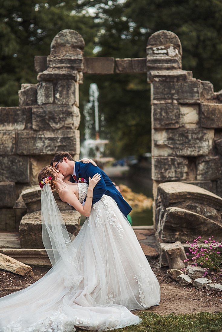 St Louis Wedding Photography at Piper Palm House and Tower Grove Park Ruins