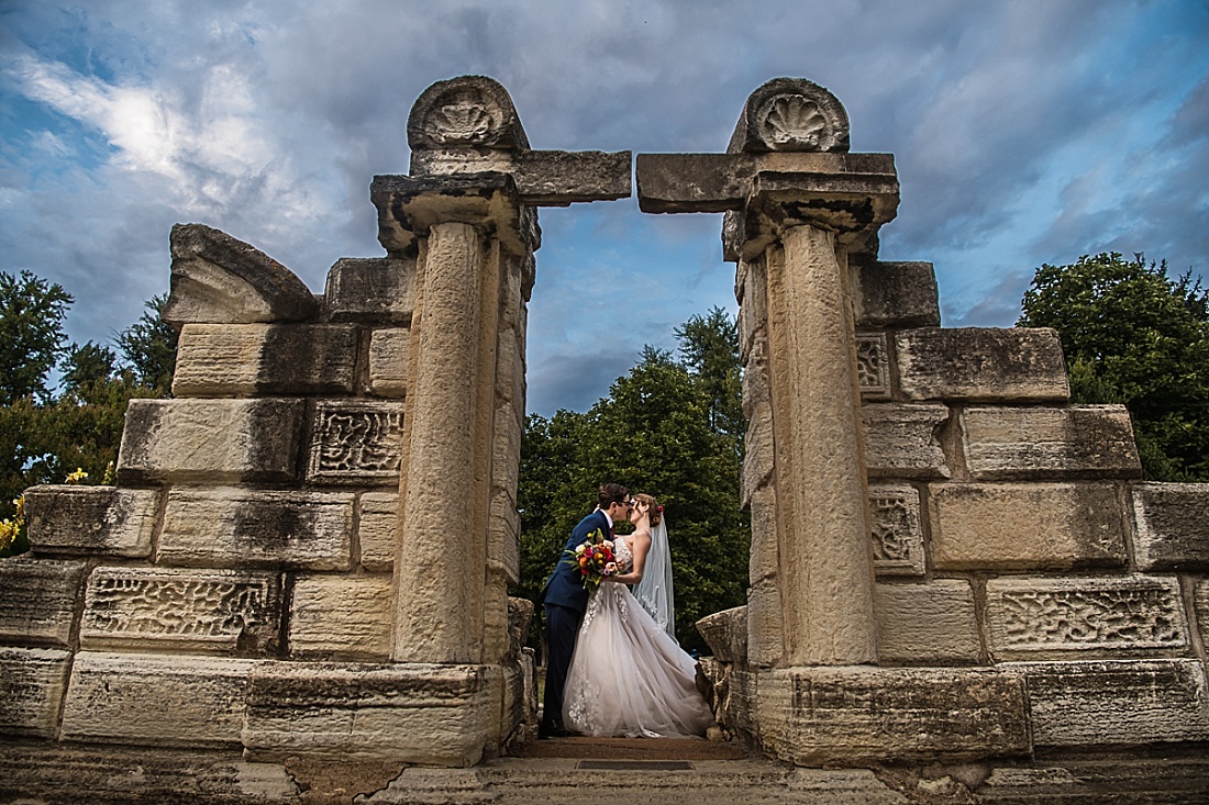 St Louis Wedding Photography at Piper Palm House and Tower Grove Park Ruins