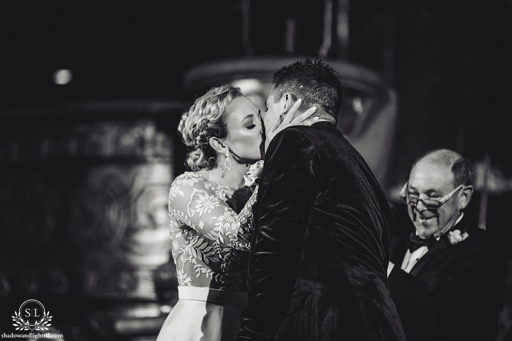 wedding ceremony at Fabulous Fox Theater St Louis wedding