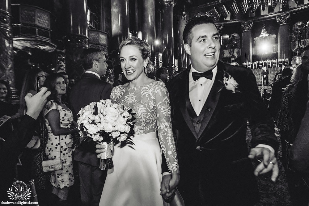 wedding ceremony at Fabulous Fox Theater St Louis wedding