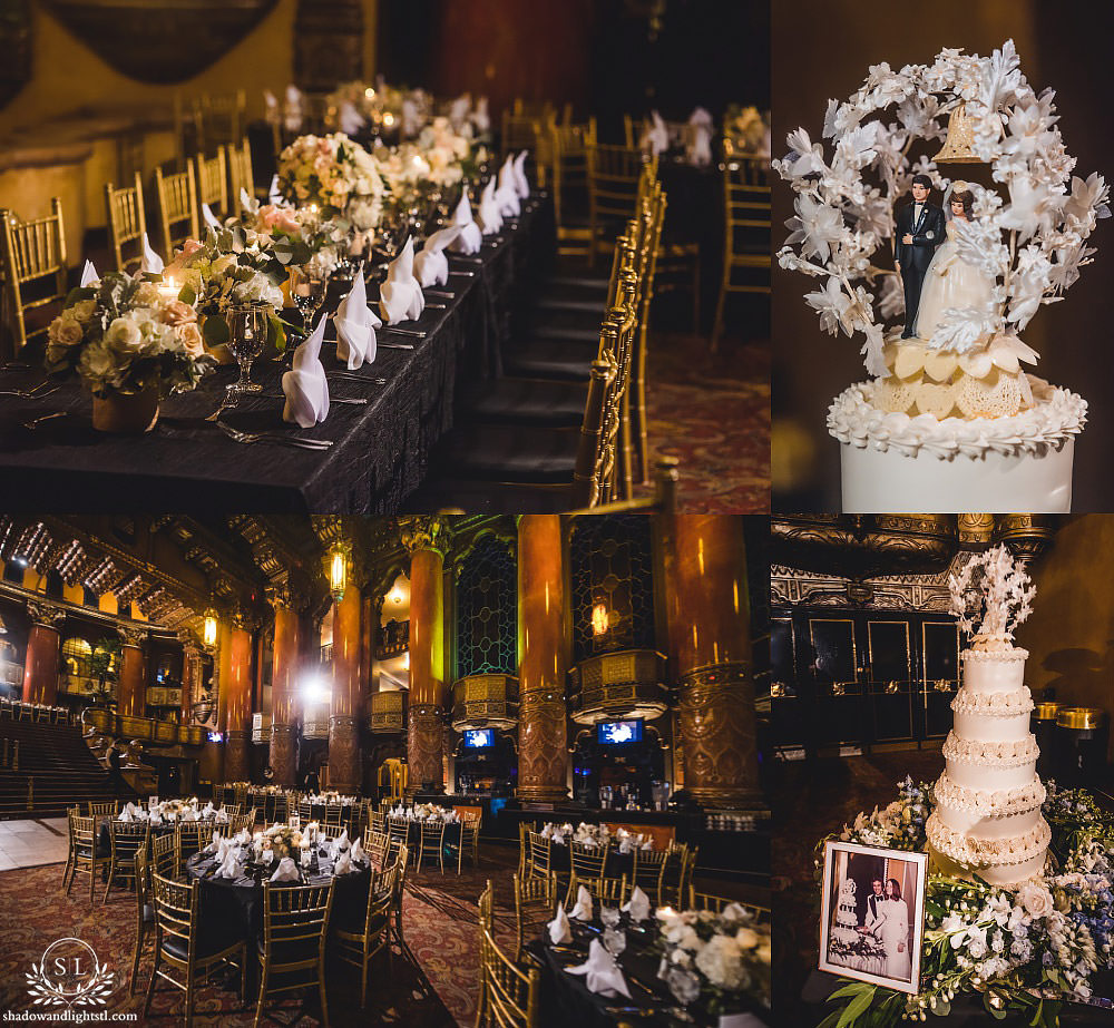 reception details at Fabulous Fox Theater St Louis wedding