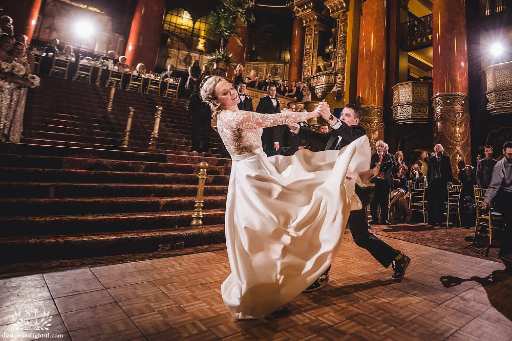 first dance at Fabulous Fox Theater St Louis wedding