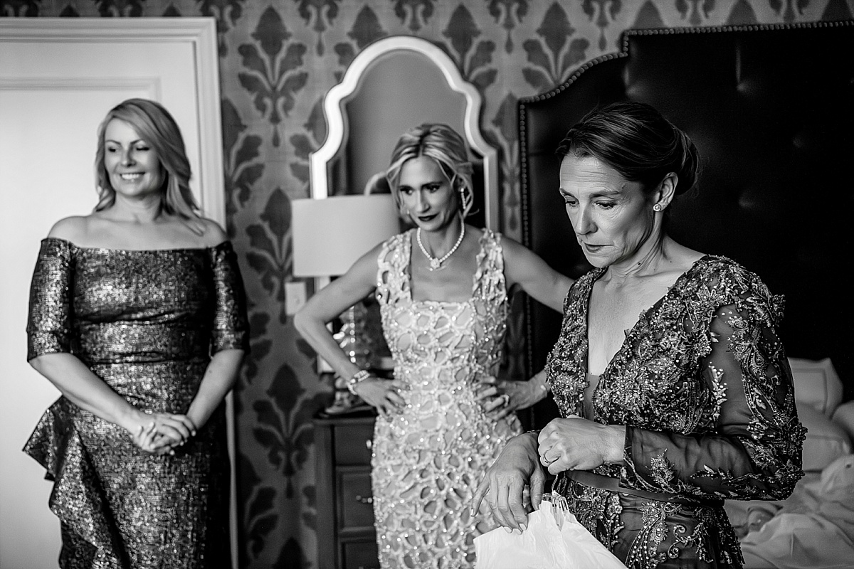 mothers of the bride and groom in sweet St. Louis Union Station wedding photo