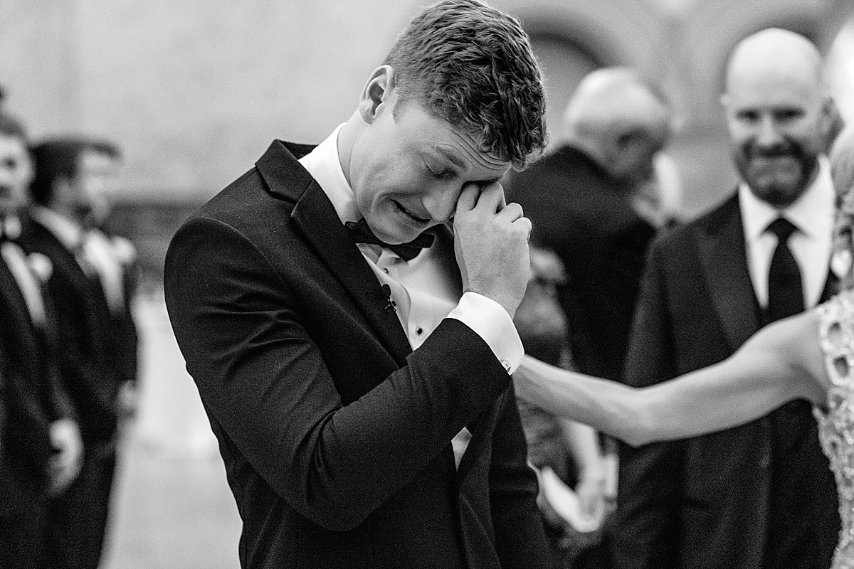 groom crying