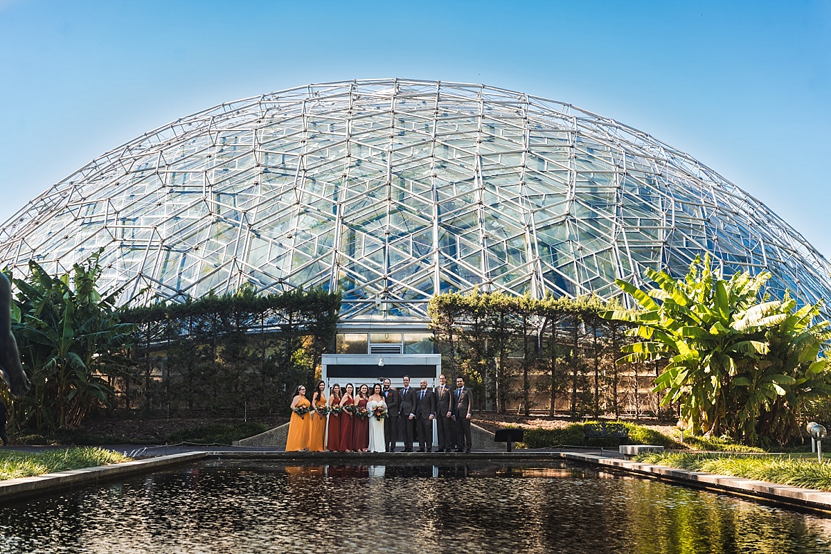 st louis wedding photo at missouri botanical garden